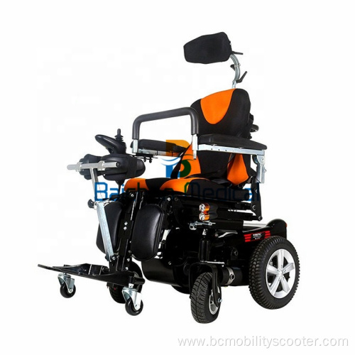 Standing wheelchair hydraulic stair climbing wheelchair